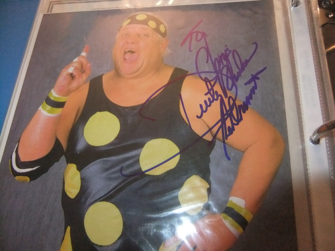 Dusty Rhodes Autograph PrePrint Wrestling Photo 8x6 Inch American Dream Golddust 